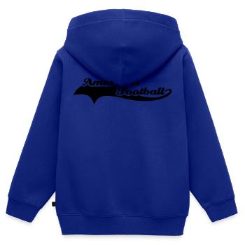 American Football Schweif - Kinder Premium Organic Zip Hoodie - Royalblau - Hinten - AI Model Kid Male (0cm)