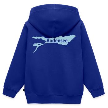 bodensee - Kinder Premium Organic Zip Hoodie - Royalblau - Hinten - AI Model Kid Male (0cm)