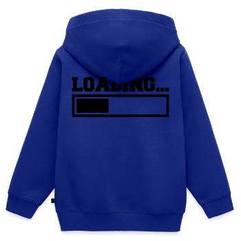 Loading - Kids Premium Organic Zip-up Hoodie - royal blue - Back - AI Model Kid Male (0cm)