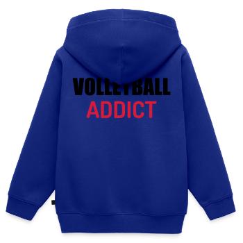Volleyball - Volley Ball - Volley-Ball - Sport - Kinder Premium Organic Zip Hoodie - Royalblau - Hinten - AI Model Kid Male (0cm)