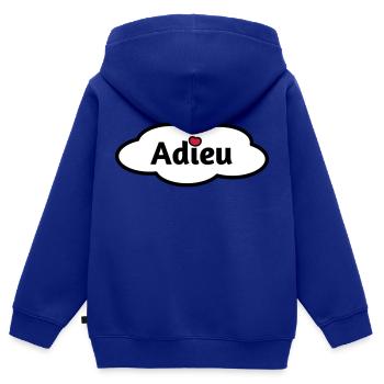 Adieu - Kinder Premium Organic Zip Hoodie - Royalblau - Hinten - AI Model Kid Male (0cm)
