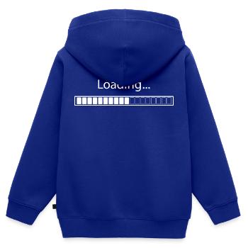 Loading in progress - Kids Premium Organic Zip-up Hoodie - royal blue - Back - AI Model Kid Male (0cm)