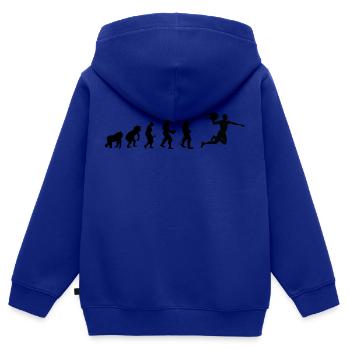 Handball Evolution Geschenkidee - Kinder Premium Organic Zip Hoodie - Royalblau - Hinten - AI Model Kid Male (0cm)