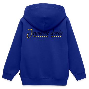 Jeunesse dorée - Kinder Premium Organic Zip Hoodie - Royalblau - Hinten - AI Model Kid Male (0cm)