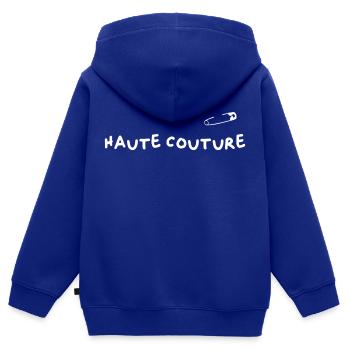 Gabriel® Gauvain Limited Edition / Haute Couture - Kinder Premium Organic Zip Hoodie - Royalblau - Hinten - AI Model Kid Male (0cm)