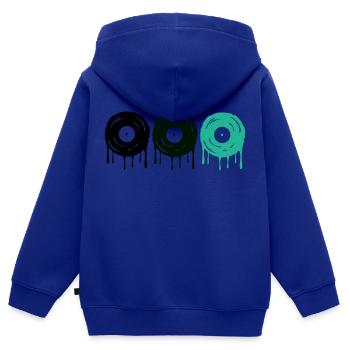 Schallplatten - Kinder Premium Organic Zip Hoodie - Royalblau - Hinten - AI Model Kid Male (0cm)