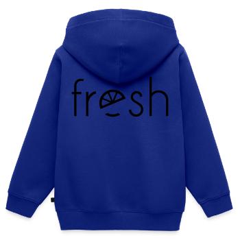 Frais - Sweat Premium à capuche zippé enfant bio - bleu roi - Dos - AI Model Kid Male (0cm)
