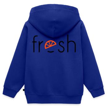 fresh - 2 colours - Kids Premium Organic Zip-up Hoodie - royal blue - Back - AI Model Kid Male (0cm)