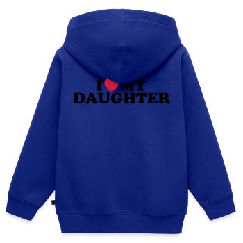 I love my daughter - Kinder Premium Organic Zip Hoodie - Royalblau - Hinten - AI Model Kid Male (0cm)