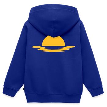 Sonne Meer Wasser Untergang Aufgang Urlaub - Kinder Premium Organic Zip Hoodie - Royalblau - Hinten - AI Model Kid Male (0cm)