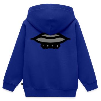 mund unterlippenbart bart maennlich kerl junge man - Kinder Premium Organic Zip Hoodie - Royalblau - Hinten - AI Model Kid Male (0cm)