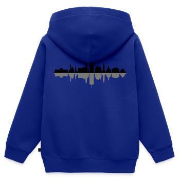 Skyline - Augsburg - Kinder Premium Organic Zip Hoodie - Royalblau - Hinten - AI Model Kid Male (0cm)