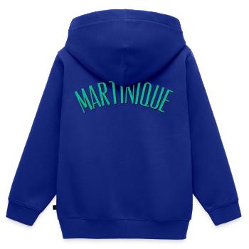 Martinique - Kinder Premium Organic Zip Hoodie - Royalblau - Hinten - AI Model Kid Male (0cm)