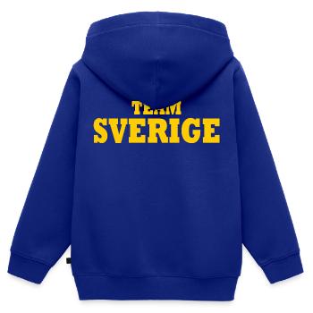 Team sverige - Kinder Premium Organic Zip Hoodie - Royalblau - Hinten - AI Model Kid Male (0cm)