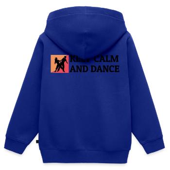 Dancing Dance Music - Kinder Premium Organic Zip Hoodie - Royalblau - Hinten - AI Model Kid Male (0cm)