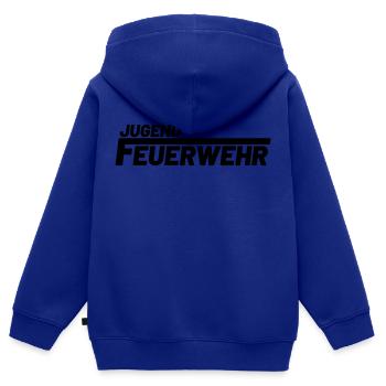 Jungedfeuerwehr Freiwillige Feuerwehr Jugend - Kinder Premium Organic Zip Hoodie - Royalblau - Hinten - AI Model Kid Male (0cm)