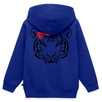 Cute Tiger CUTE EDITION - Kids Premium Organic Zip-up Hoodie - royal blue - Back - AI Model Kid Male (0cm)