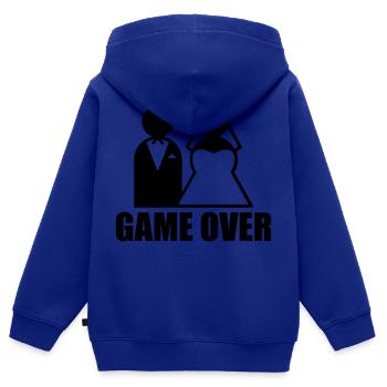 Game Over - Kinder Premium Organic Zip Hoodie - Royalblau - Hinten - AI Model Kid Male (0cm)