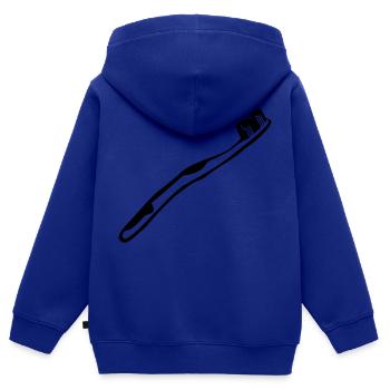 Brosse à dents - dent - Sweat Premium à capuche zippé enfant bio - bleu roi - Dos - AI Model Kid Male (0cm)