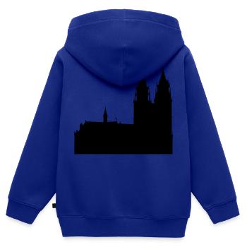 Magdeburger Dom - Kinder Premium Organic Zip Hoodie - Royalblau - Hinten - AI Model Kid Male (0cm)