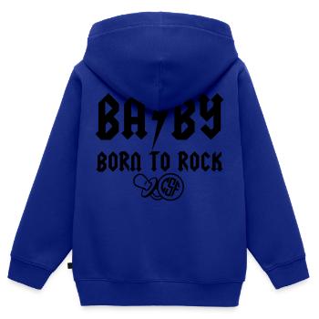 BABY Born to Rock - Kinder Premium Organic Zip Hoodie - Royalblau - Hinten - AI Model Kid Male (0cm)