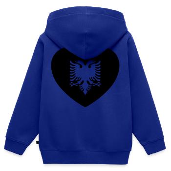 Albanien - Kinder Premium Organic Zip Hoodie - Royalblau - Hinten - AI Model Kid Male (0cm)