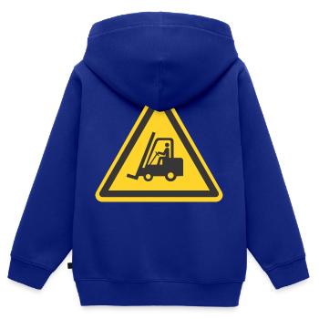 Tableau de fourche - Sweat Premium à capuche zippé enfant bio - bleu roi - Dos - AI Model Kid Male (0cm)