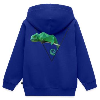 Chamäleon Chamäleons T-Shirt Geschenk Reptilien - Kinder Premium Organic Zip Hoodie - Royalblau - Hinten - AI Model Kid Male (0cm)