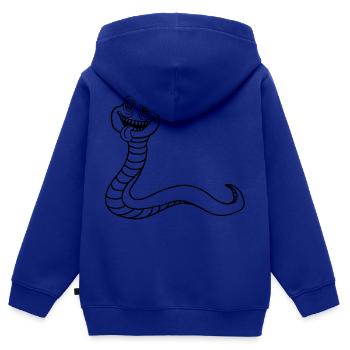 schlange gesicht kopf monster boese gefaehrlich la - Kinder Premium Organic Zip Hoodie - Royalblau - Hinten - AI Model Kid Male (0cm)