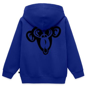 Cute monkey - Kinder Premium Organic Zip Hoodie - Royalblau - Hinten - AI Model Kid Male (0cm)