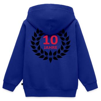 Lorbeerkranz - 10 Jahre - Kinder Premium Organic Zip Hoodie - Royalblau - Hinten - AI Model Kid Male (0cm)