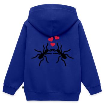 Ameise - Kinder Premium Organic Zip Hoodie - Royalblau - Hinten - AI Model Kid Male (0cm)