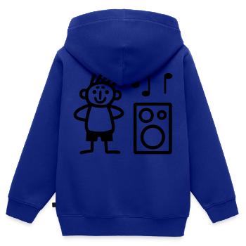 Lautsprecher Boxen - Kinder Premium Organic Zip Hoodie - Royalblau - Hinten - AI Model Kid Male (0cm)