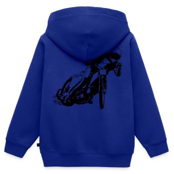 Speedway Racer - Kinder Premium Organic Zip Hoodie - Royalblau - Hinten - AI Model Kid Male (0cm)