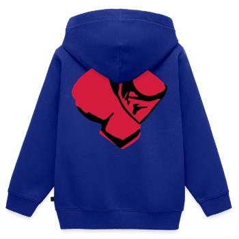 Boxen, Boxhandschuhe - Kinder Premium Organic Zip Hoodie - Royalblau - Hinten - AI Model Kid Male (0cm)