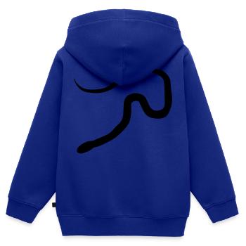 schlange silhouette - Kinder Premium Organic Zip Hoodie - Royalblau - Hinten - AI Model Kid Male (0cm)