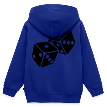 Cube - Kids Premium Organic Zip-up Hoodie - royal blue - Back - AI Model Kid Male (0cm)