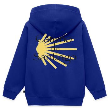 Camino de Santiago - Kinder Premium Organic Zip Hoodie - Royalblau - Hinten - AI Model Kid Male (0cm)