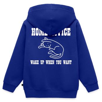 Home Office Work - Kinder Premium Organic Zip Hoodie - Royalblau - Hinten - AI Model Kid Male (0cm)