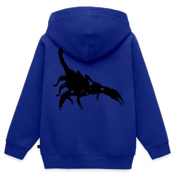 Scorpion Scorpion toxique Arachnide épineux Animal - Sweat Premium à capuche zippé enfant bio - bleu roi - Dos - AI Model Kid Male (0cm)