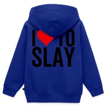 Ich liebe es zu töten - Kinder Premium Organic Zip Hoodie - Royalblau - Hinten - AI Model Kid Male (0cm)