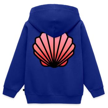 Illuminez votre journée avec un design de mollusques et crustacés roses - Sweat Premium à capuche zippé enfant bio - bleu roi - Dos - AI Model Kid Male (0cm)
