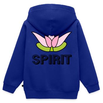 SPIRIT - Kinder Premium Organic Zip Hoodie - Royalblau - Hinten - AI Model Kid Male (0cm)