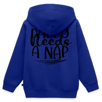 Daddy Needs A Nap - Kinder Premium Organic Zip Hoodie - Royalblau - Hinten - AI Model Kid Male (0cm)