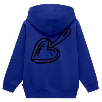 Hobbykoch Pfanne Herzform Geschenkidee - Kinder Premium Organic Zip Hoodie - Royalblau - Hinten - AI Model Kid Male (0cm)