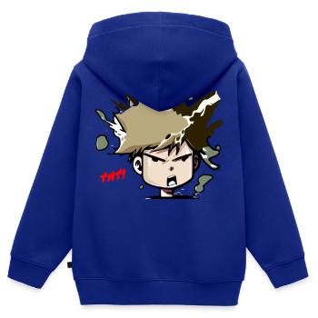 TNT - Kids Premium Organic Zip-up Hoodie - royal blue - Back - AI Model Kid Male (0cm)