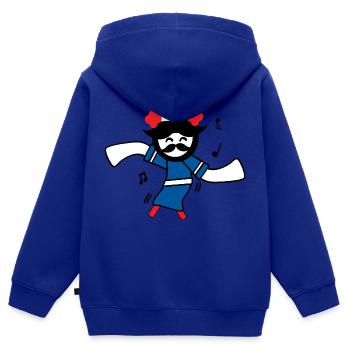 Koreaner tanzen traditionelle Tänze - Kinder Premium Organic Zip Hoodie - Royalblau - Hinten - AI Model Kid Male (0cm)