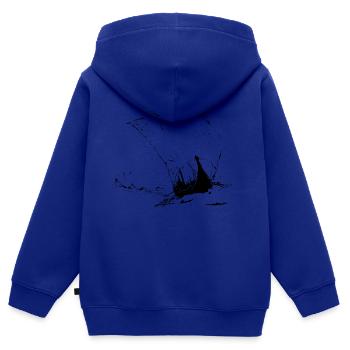 Viking Sailing - Kinder Premium Organic Zip Hoodie - Royalblau - Hinten - AI Model Kid Male (0cm)