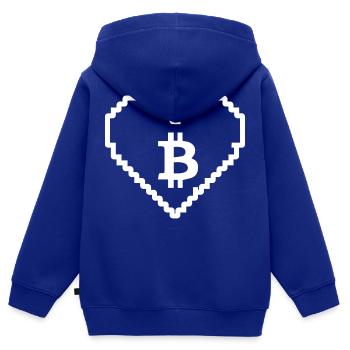 Crypto Bitcoin Trading - Kinder Premium Organic Zip Hoodie - Royalblau - Hinten - AI Model Kid Male (0cm)