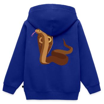 Wildtiere - Kinder Premium Organic Zip Hoodie - Royalblau - Hinten - AI Model Kid Male (0cm)